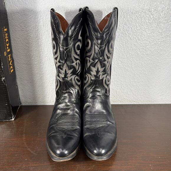 Dan Post Mens Black Leather Milwaukee Cowboy Western Boots 13 D - DP2110R main image 7